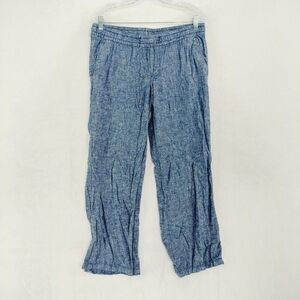 Old Navy Blue Drawcord Casual Summer Straight Leg Pants P6507
